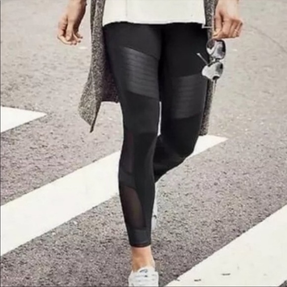 Athleta Pants & Jumpsuits Athleta Powerful Gleam Tight Moto Black